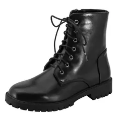 [KYOETSU] [キョウエツ] 袴 ブーツ 編み上げブーツ フラットソール レースアップブーツ 袴用ブーツ 卒業式 レディース (黒, 23.5 cm)