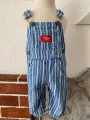 【Size 70-80】vintage オシュコシュ ストライプ オーバーオール oshkosh ヴィンテージ ヒッコリー