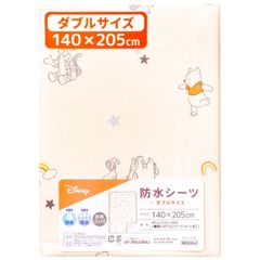 un doudou ディズニー ダブルサイズ 防水シーツ 140×205cm プー＆フレンズ ピーチスキン生地 吸水加工 四隅ゴム ベビー用品 新品 新生児 添い寝 在宅 介護用品 防水カバー おねしょシーツ NZ3225-Z