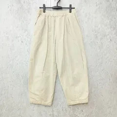 SEASON REASON by Lin.＆Red  シーズンリーズンバイリンアンドレッド コーデュロイパンツ コクーンパンツ テーパードパンツ タック ワイド ナチュラル系 ホワイト Lサイズ 〇◇