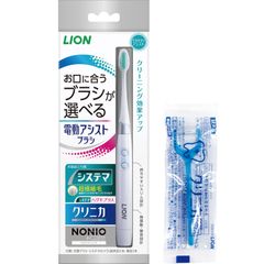 ライオン 電動アシストブラシ 電池式 歯ブラシ 本体 +フロス付き [本体] [本体 1本 + フロス]のサムネイル