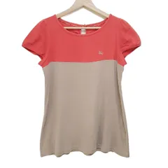 Burberry Blue Label(バーバリーブルーレーベル) チュニック サイズ38 M レディース - ベージュ×オレンジ クルーネック/半袖