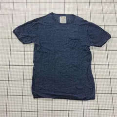 ◇ ⊂ URBAN RESEARCH リネン100% 半袖 Tシャツ カットソー サイズM ブルー系 レディース E  【1509180009098】