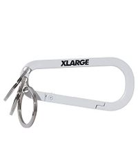 ホワイト [エクストララージ] キーホルダー STANDARD LOGO KEYRING CARABINER メンズ WHITE