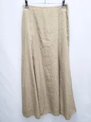 ◇ INDIVI インディヴィ 豹柄 レオパード ロング フレア スカート サイズ38 ベージュ系 レディース P  【1406180053246】