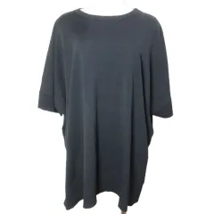 ジャーナルスタンダード レリューム JOURNAL STANDARD relume タグ付き 25SS 接触冷感 / ウォッシャブルクールポンチョプルオーバー 5分袖 ハイゲージニット フリーサイズ 黒 ブラック /X