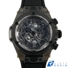 ⭐️正規品HUBLOラバーベルト ストラップ ビックバンウニコ 45mm黒中古 ♪ ⭐️正規品HUBLOラバーベルト ストラップ ビックバンウニコ 45mm黒中古