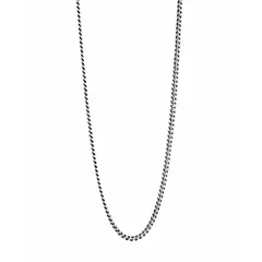 [ライオンハート] ラッピング済 スモール シルバー チェーンネックレス 喜平 シルバー925 いぶし仕上げ50cm 別注ポーチ付き メンズ ブランド