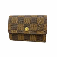 ★SALE【5fb1735】ルイヴィトン コインケース ダミエ ポルトモネプラ N61930 エベヌ【中古】レディース