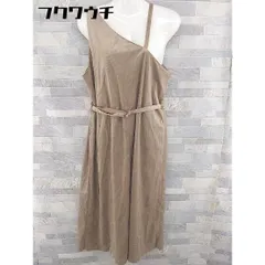 ◇ ◎ w closet ダブルクローゼット ウエストベルト付 アシンメトリー ロング ワンピース サイズF ブラウン レディース 【中古】 【1104090001165】のサムネイル
