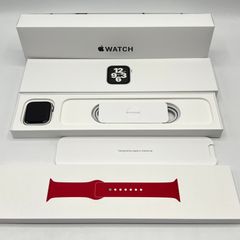 Apple Watch SE 44mm GPS+Cellular MKTF3J/A+MKUV3FE/A シルバーアルミニウム/レッドスポーツバンド アップルウォッチ 本体