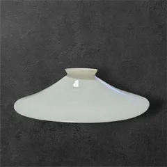 昭和レトロ 乳白硝子 ランプシェード 電傘 当時物 乳白色 ガラス アンティーク レトロ 古美術 骨董 コレクション Kj25(出西)2