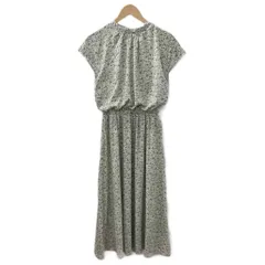 ロペピクニック ROPE Picnic 美品 アソート花柄ワンピース  マキシ ロング ノースリーブ 40 L グレー 緑 グリーン GDE-14070-A