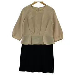 BEAMS HEART ビームスハート レース ドッキングワンピース size0/ベージュ×ブラック