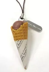 【中古】ストラップ(キャラクター) コーンシングル(チョコレート) ストラップ 「ピエール・マルコリーニ アクセサリーコレクション」 Liptonオンパックキャンペーン スイーツコレクション第4弾