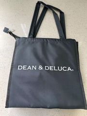 DEAN&DELUCA ディーン& デルーカ クーラーバッグ Lサイズ ファスナー付き 大容量 運動会 お弁当　トートバッグ ショッピング　グレー