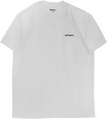 【あす楽】【送料無料】carhartt(カーハート) WORK IN PROGRESS WIP I030435　S/S Script Embroidery T-Shirt　carharttロゴ刺繍入り半袖Tシャツ　ホワイト　ユニセックス