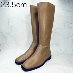 【新品 訳あり】カリーノ　カジュアルロングブーツ　23.5ｃｍ　キャメル