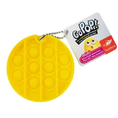 【特価セール】(※ 全6色 色はおまかせ) 丸形 mini スクイーズ Pop キーホルダー Go 【正規品】 プッシュポップ FoxMind