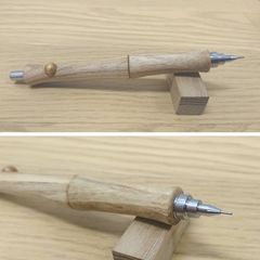 木軸シャープペンシル　PG-オーク  T-１　（オーク中間色）＝少し薄い茶色系　限定　限定品　木軸シャーペン　木製　オリジナル　PG-METAL350　カスタムシャーペン　木軸　木軸ペン