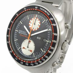 セイコー SEIKO 5スポーツ スピードタイマー ビッグダブルクロノグラフ 6138-0011 メンズ ウォッチ 自動巻き 腕時計 ブラック文字盤 管理11869