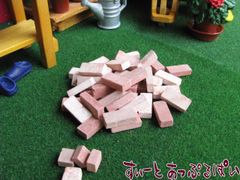 ミニチュア ミニミニレンガ　25個セット　半サイズ3個付き　【使い古し風】　AAM0208-25 ドールハウス用