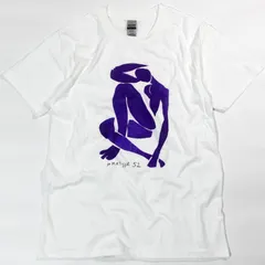 ブルーヌード IV マティス 半袖 Tシャツ ホワイト GILDAN(ギルダン) 5.3オンス 男女兼用【RAF】Henry Matisse Blue Nude IV S/S TEE 244101