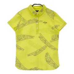 サイズ：M CALLAWAY キャロウェイ 2023年モデル 半袖ポロシャツ ペイズリー 総柄 グリーン系 [240101445604] ゴルフウェア レディース ストスト