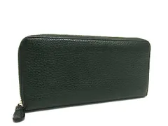 ■美品■ BARCOS バルコス レザー ラウンドファスナー 長財布 ウォレット 札入れ 小銭入れ レディース メンズ グリーン系 DI4817