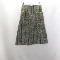 ◇ ◎●未使用● ⊇ ViS ビス 総柄 膝下丈 タイト スカート サイズS ブラック系 レディース E  【1409240046790】