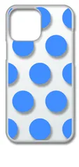 【新品未使用】iPhone13 Pro Max アイフォン13プロマックス クリア ハードケース ドット柄 水玉 (ブルー) スマホケース カバー cl-iphone13max-dotbig-02