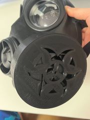 イギリス軍FM12ガスマスク用レンズ レッドミラーフィルム ABS外付け