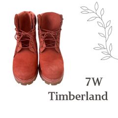 【Timberland】ティンバーランド ウィメンズ 6インチ プレミアム ウォータープルーフ ブーツ A1FXW 7W レッド 保温 防水