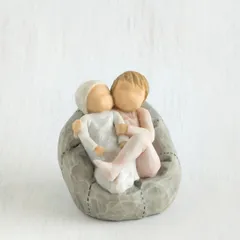 ウィローツリー彫像 My new baby(blush) - 私の赤ちゃん (頬紅) 6.5cm 幼子 子供 | おしゃれ 置物 彫刻 人形 インテリア スーザン･ローディ 正規輸入品