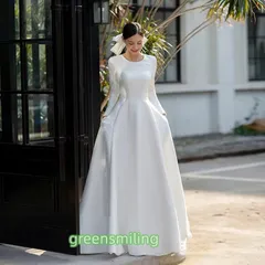 ✨セール✨現品限り✨新品✨ウェディングドレス 長袖 バックシャン