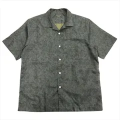 美品 99ss コムデギャルソンオムプリュス COMME des GARCONS HOMME PLUS オープンカラー シャツ カットソー 開襟 半袖 サテン ボックスシルエット 90's オールド ビンテージ ヴィンテージ アーカイブ ネイビー メンズ