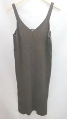 ◇ LOWRYS FARM ローリーズファーム リブ サイドスリット なし ロング ワンピース サイズF ブラウン レディース E  【1303290004307】
