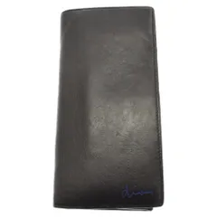 Dior HOMME (ディオールオム) 筆記体ロゴレザー二つ折り長財布 ロングウォレット 10 BO 0196 ブラックのサムネイル