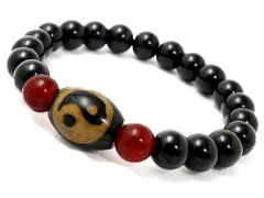天珠 ブレスレット陰陽太極天珠 パワーストーン ブレスレット メンズ レディース 天然石 数珠 アクセサリー メンズブレスレット