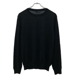 PRADA ハイゲージ ニット クルーネック セーター 52 黒 UMN478 - メルカリ