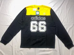 【213787】adidas アディダス  ロンT　長袖Tシャツ　66　Mサイズ　※タグ付き メンズ  ・ イエロー