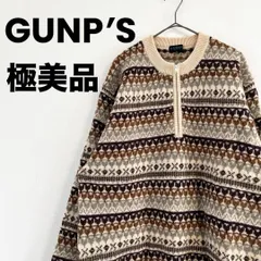 極美品　GUNP′S　長袖カーディガン　ニット　セーター　レトロ　希少　L
