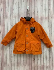 ミキハウス ダブルビー ダブルB MIKIHOUSE DOUBLE.B 中綿ジャケット ジャンパー フード 2WAY フリース 110 オレンジ系 MK354