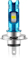 ブルー ポジション搭載 ホワイト 直流交流兼用 切替式 高輝度 Hi/Lo Hi/Lo 冷却ファンレス H4 DC&AC H4 9-18V ヘッドライト LED 20W バイク 6500K LUMILIGHT
