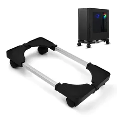 【人気商品】調節可能 ーター CPUローリングスタンド PCカート サーバーラック 収納カート キャスター付き台車 足元収納 デスクトップ用 多用途 デスクトップ用 掃除がラク サーバー ブラック(18-34 キャスター付きCPUスタンド × モバイルCPUス