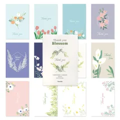 【特価商品】you Thank Blossom ブロッサム - サンキュー 12セット、感謝カード、 モノライク 感性的なハガキ、デザイン葉書、グリーティングカード、9.8x14.8cm
