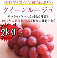 3セット限定販売❣️ 長野県産 クイーンルージュ　ヤマト宅急便❣️房の販売❣️梱包材2kg北海道沖縄の方は追加料金が必要です。