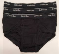 【Lサイズ】Calvin Klein(カルバンクライン)   コットン100％ ブリーフ ブラック 3枚セット メンズブリーフパンツ 男性下着 NB3999