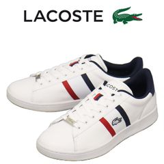 LACOSTE (ラコステ) メンズ SMA0309 CARNABY SETCGR1251 AP SMA レザースニーカー 407 WHTxNVYxRED LC393 UK6.5-約25.5cm