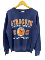 DELTA (デルタ) USA製 古着 カレッジロゴスエット スウェット SYRACUSE ORANGEMEN シラキュース大学 L ネイビー メンズ/028のサムネイル